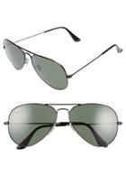 Men's Ray-ban Original Aviator 58mm Sunglasses - Black/ Grey Green