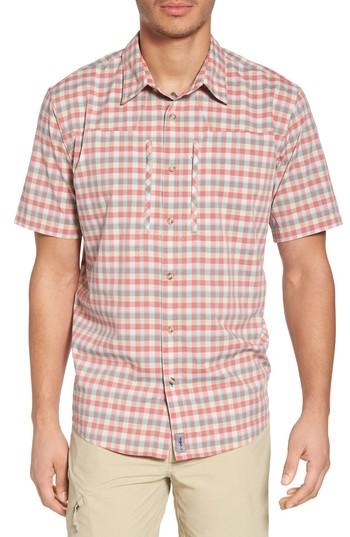 Men's Patagonia M's Sun Plaid Stretch Hybrid Shirt - Red
