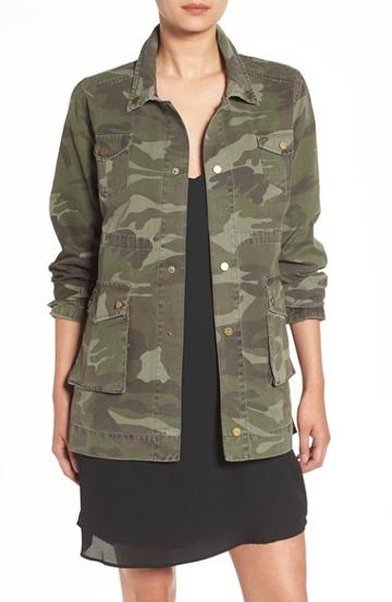 Women's Sincerely Jules 'alexa' Camo Cotton Military Jacket