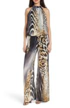 Women's Sentimental Ny Halter Chiffon Jumpsuit /small - Black