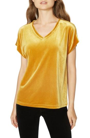Women's Sanctuary Holly Stretch Velvet Tee - Metallic