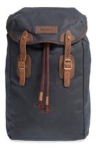 Men's Barbour Waxed Canvas Backpack - Blue