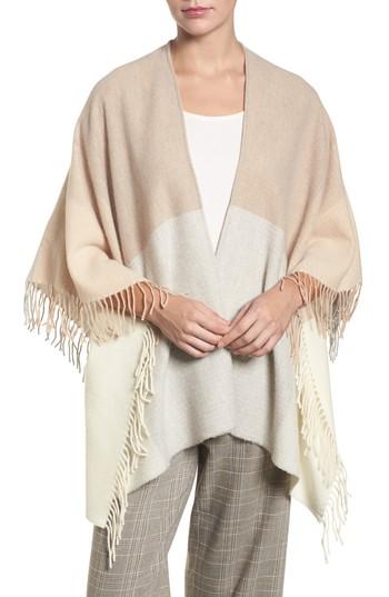 Women's Eileen Fisher Colorblock Wool Wrap