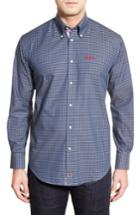 Men's Thomas Dean 'ole Miss Rebels' Regular Fit Long Sleeve Gingham Sport Shirt - Blue