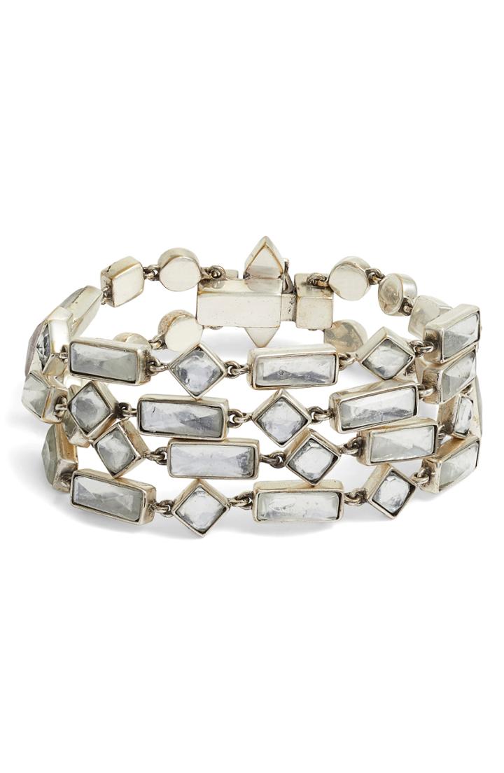 Women's Tory Burch Crystal Multistrand Bracelet