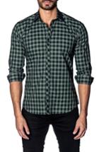 Men's Jared Lang Slim Fit Buffalo Check Sport Shirt - Green
