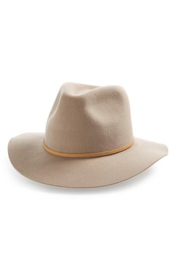 Women's Brixton Wesley Wool Fedora - Beige