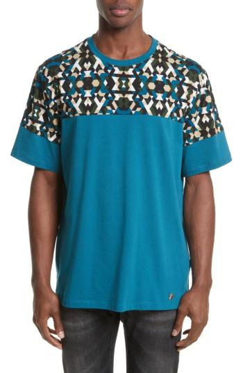Men's Versace Collection Geo Colorblock T-shirt - Blue