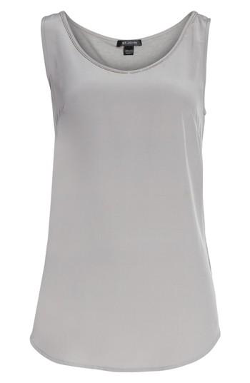 Women's St. John Collection Silk Crepe De Chine & Jersey Blouse