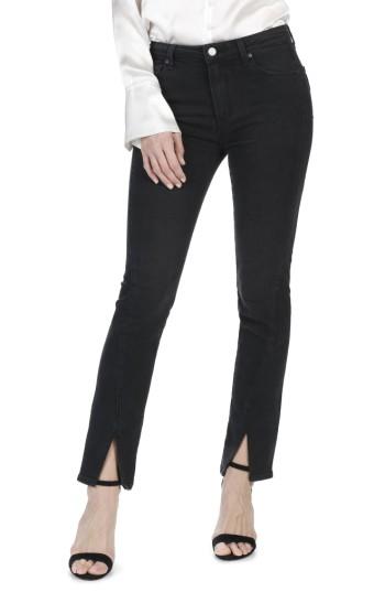 Women's Paige Julia High Waist Straight Leg Jeans With Twisted Seams - Black