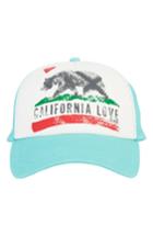 Junior Women's Billabong 'california' Trucker Hat - Blue/green