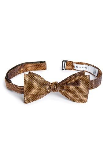 Men's Calibrate Pop Dot Silk Bow Tie, Size - Red