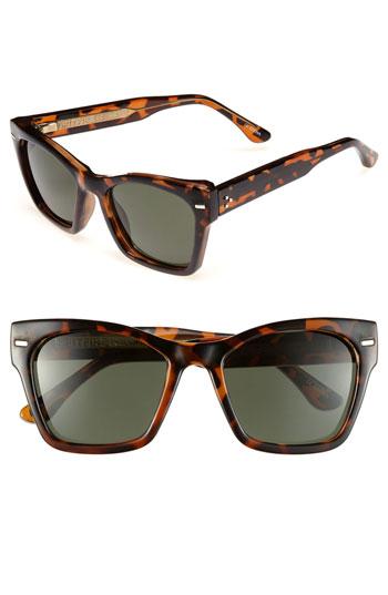 Women's Spitfire 53mm Retro Sunglasses - Tortoise Shell/ Dark Green