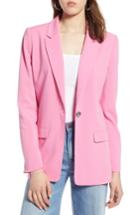 Women's Halogen One Button Blazer - Pink