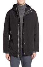 Men's Cole Haan Packable Hooded Rain Jacket, Size - Black