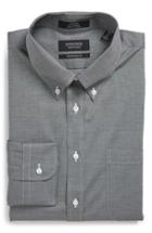 Men's Nordstrom Men's Shop Traditional Fit Non-iron Solid Dress Shirt - 33 - Grey
