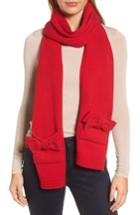 Women's Kate Spade New York Half Bow Muffler, Size - Red