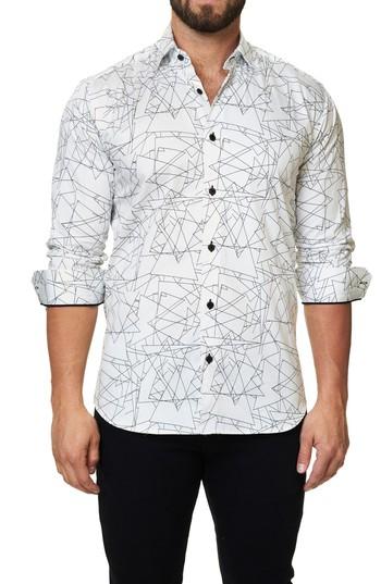 Men's Maceoo Trim Fit Geo Print Sport Shirt