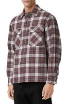 Men's Burberry Barlow Plaid Flannel Shirt - Red
