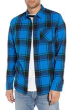 Men's The Rail Plaid Flannel Shirt, Size - Blue