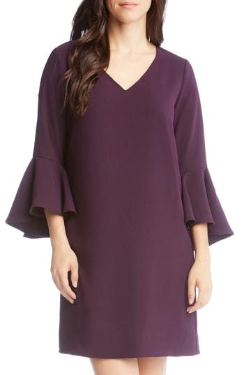 Women's Karen Kane Bell Sleeve Shift Dress - Purple