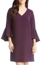 Women's Karen Kane Bell Sleeve Shift Dress - Purple