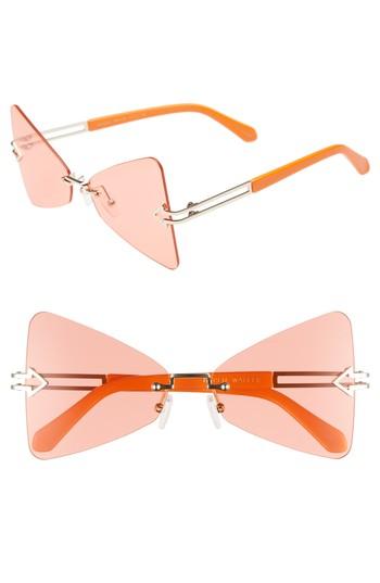 Women's Karen Walker Paradise 57mm Sunglasses - Tangerine/ Coral
