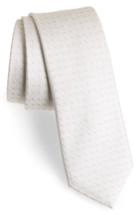 Men's Calibrate Brick Geometric Silk Skinny Tie, Size - Beige