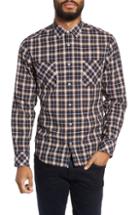 Men's Good Man Brand Alderplaid Slim Fit Sport Shirt, Size - Brown