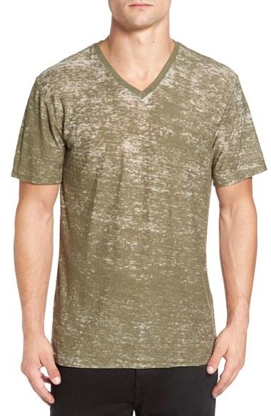 Men's The Rail Burnout V-neck T-shirt, Size - Green