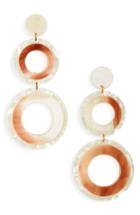 Women's Leith Resin Double Circle Drop Earrings
