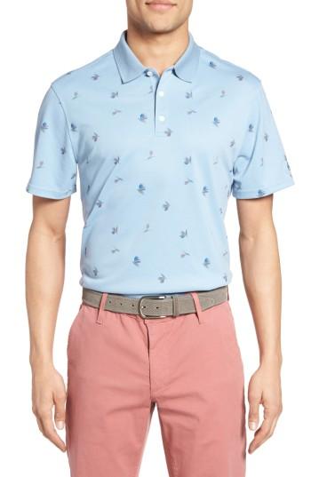 Men's Ag The Birds Of Paradise Pique Polo - Blue