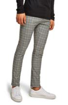 Men's Topman Stretch Skinny Fit Check Chinos X 34 - Grey
