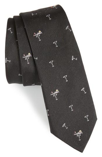 Men's Paul Smith Cocktail Silk Tie, Size - Black