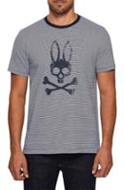 Men's Psycho Bunny Stripe Logo Graphic T-shirt (s) - Blue