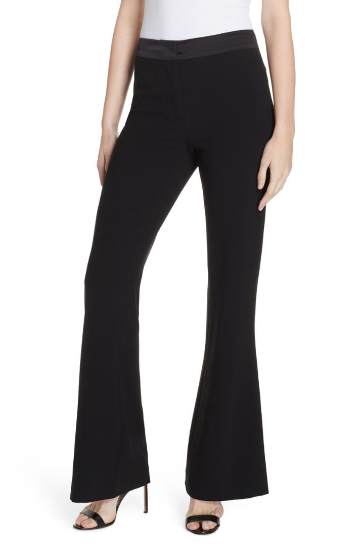 Women's Dvf Garnett Flare Leg Pants - Black