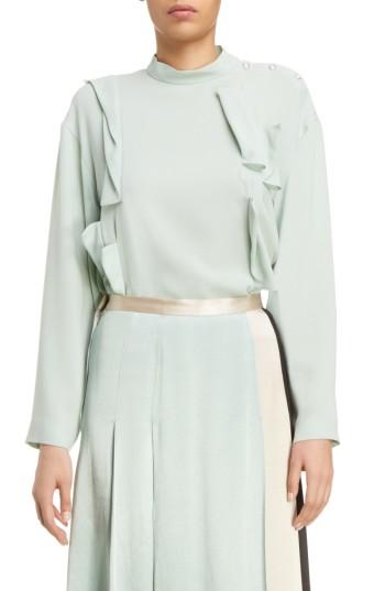 Women's Toga Georgette Satin Shirt Us / 36 Fr - Green