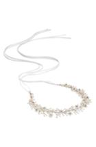 Brides & Hairpins Ines Pearl & Jeweled Halo & Sash, Size - Metallic