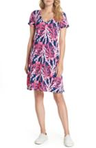 Women's Oscar De La Renta Side Tie Wool Blend Crepe Dress