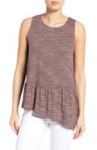 Women's Gibson Asymmetrical Ruffle Hem Top - Pink