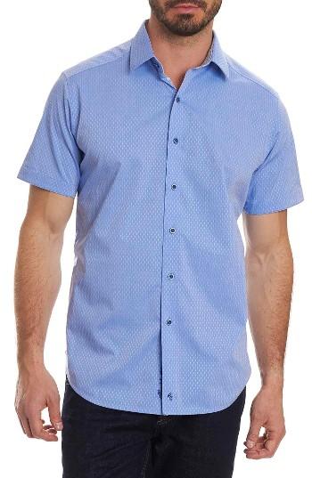 Men's Robert Graham Clemens Short Sleeve Sport Shirt - Blue