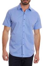 Men's Robert Graham Clemens Short Sleeve Sport Shirt - Blue