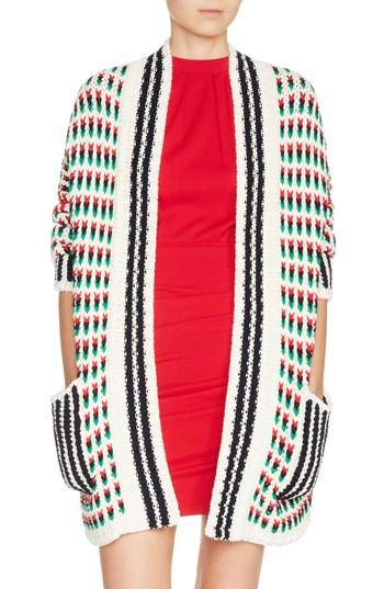 Women's Maje Marcella Long Multicolor Cardigan