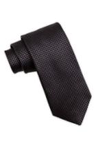 Men's Ike Behar Nate Textured Silk Tie, Size - Black