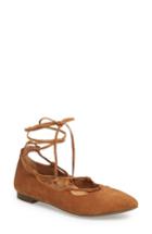 Women's Vionic Lucinda Ghillie Lace Flat .5 M - Brown