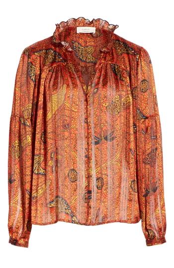 Women's Ba & Sh Danila Ruffle Collar Patterned Top