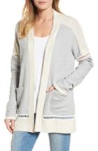 Women's Caslon French Terry Open Front Cotton Cardigan