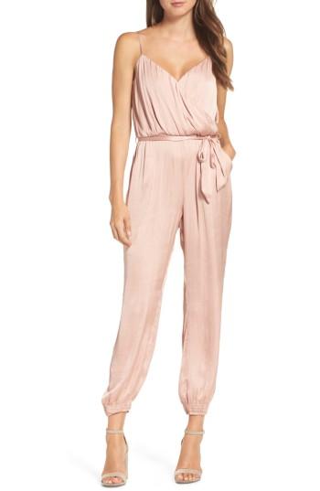 Women's Bardot Paloma Satin Jumpsuit - Pink