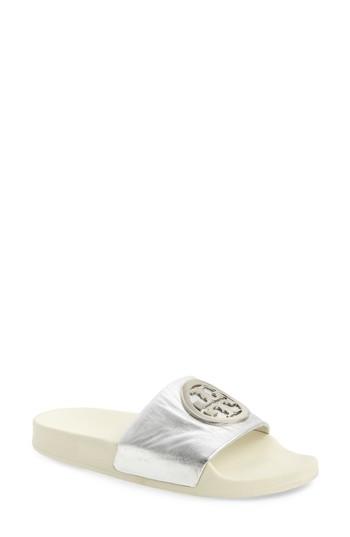 Women's Tory Burch Lina Slide Sandal M - Grey