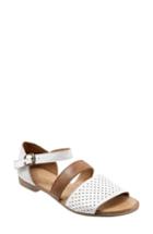 Women's Bueno Janet Perforated Flat Sandal Us / 41eu - White